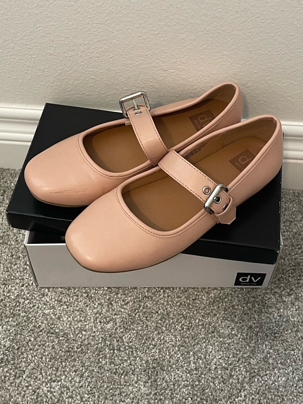 Dolce Vita Girls Pale Pink Mary Jane Strap Dress Shoes